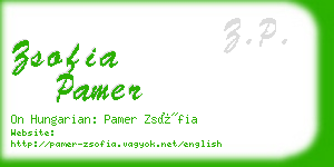 zsofia pamer business card